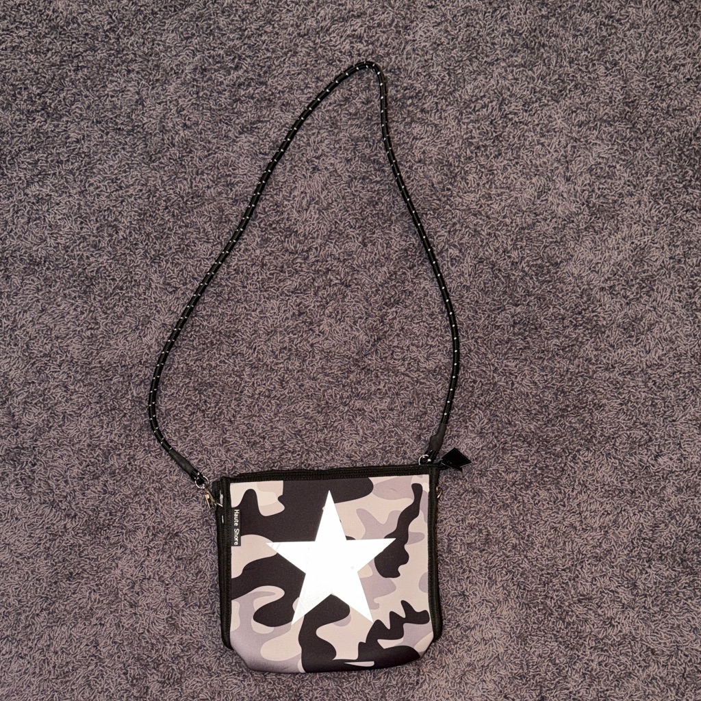 Camouflage Crossbody Bag With Star